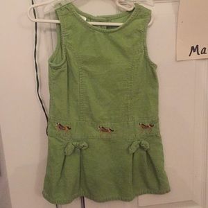 Green Corduroy Jumper w/ Horses 4T (runs small)